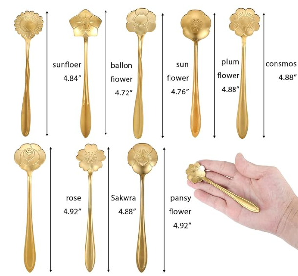 Gold Flower Teaspoon