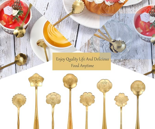 Gold Flower Teaspoon
